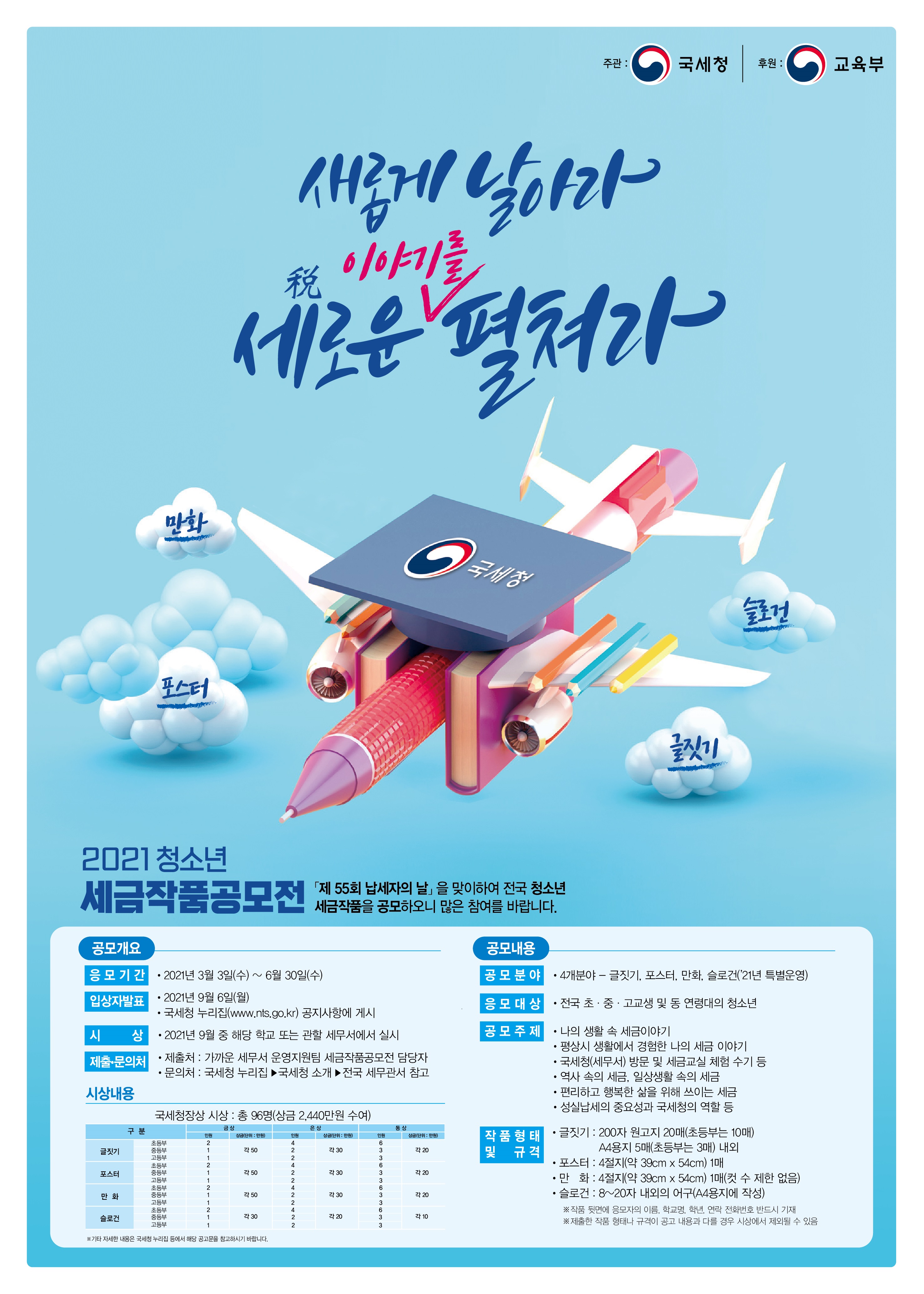 2021년 청소년 세금작품을 공모합니다. 이미지 1