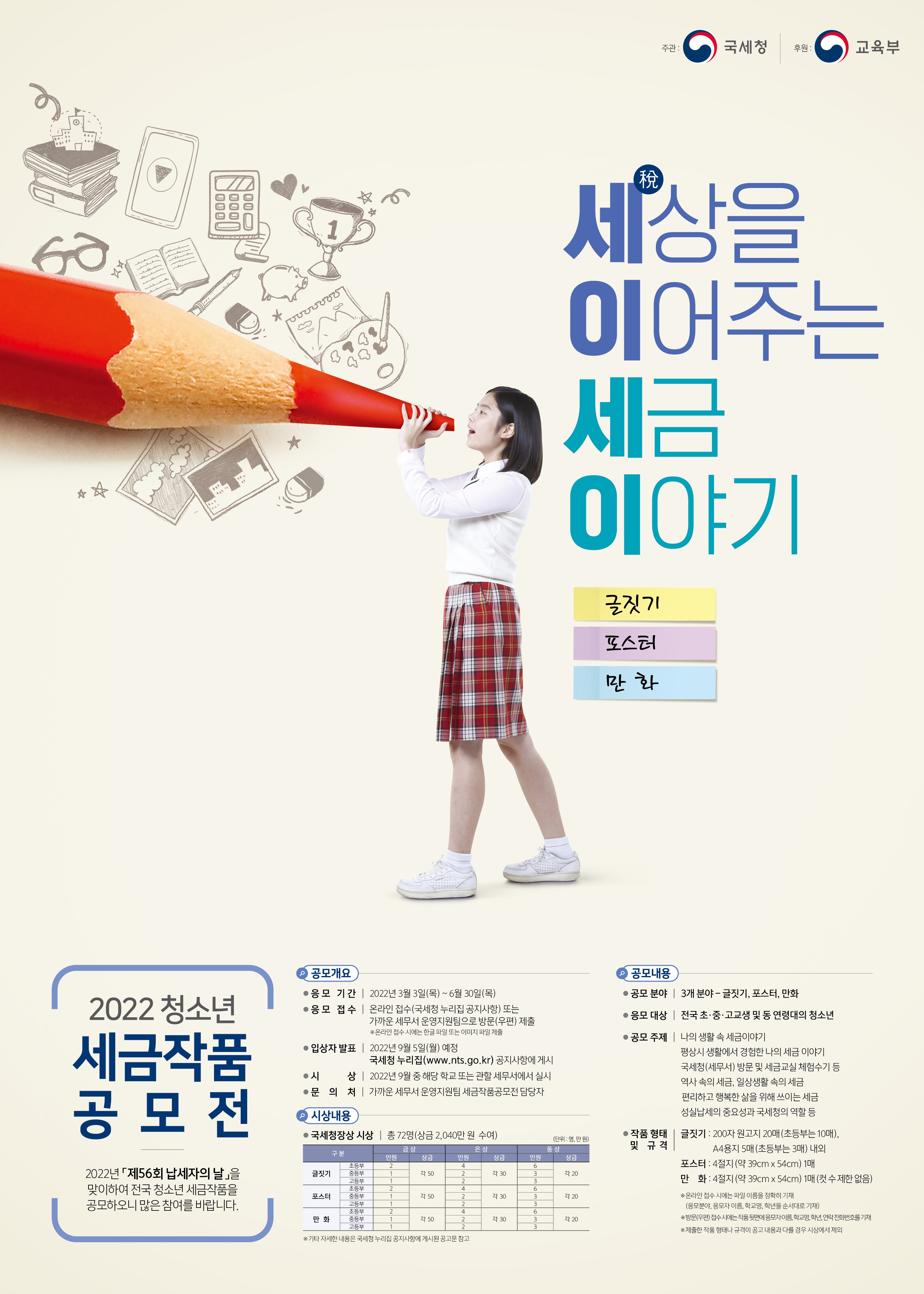 2022년 전국 청소년 세금작품 공모전 공고 이미지 3