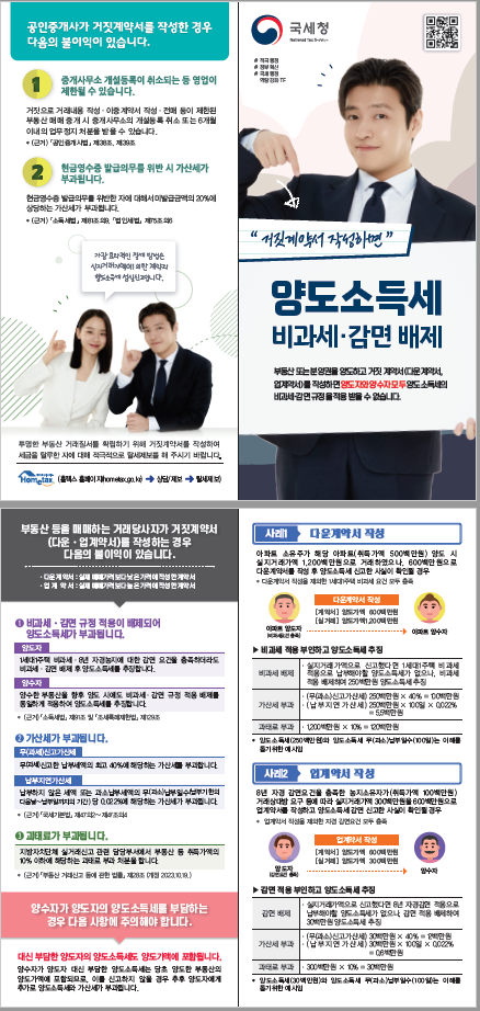 2024년 거짓계약서 작성 시 불이익 안내 리플릿 이미지 2