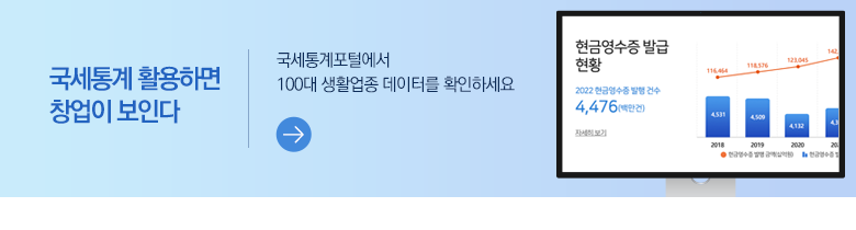 국세통계 활용하면 창업이 보인다 국세통계포털에서 100대 생활업종 데이터를 확인하세요