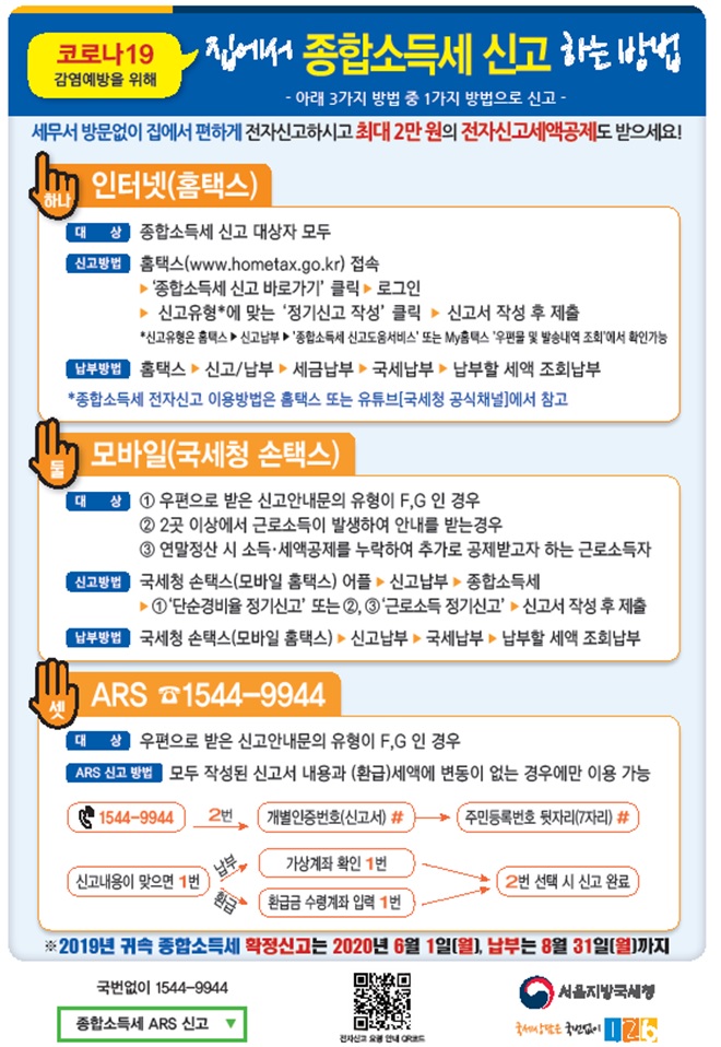 종합소득세 전자신고 방법안내 이미지 1